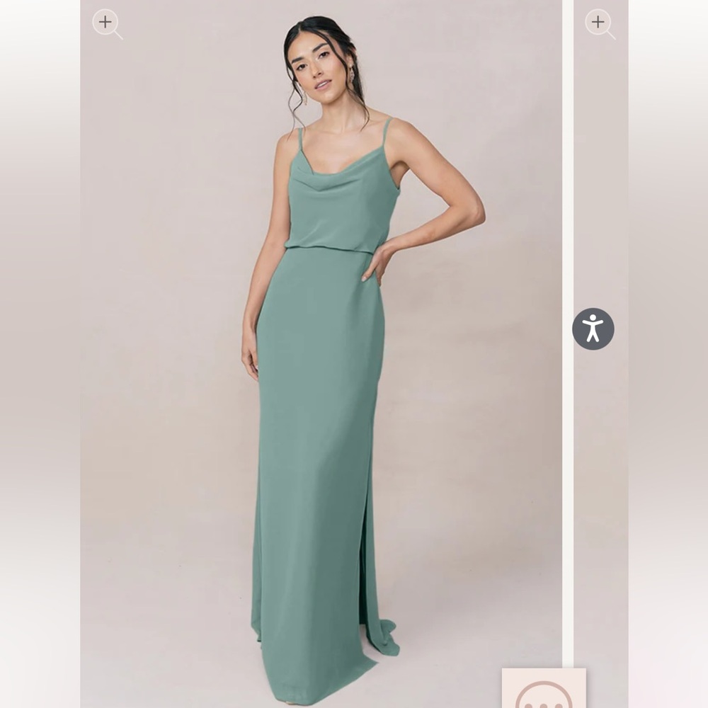 Revelry Skye Chiffon Petite Maxi Dress in Rosemary
